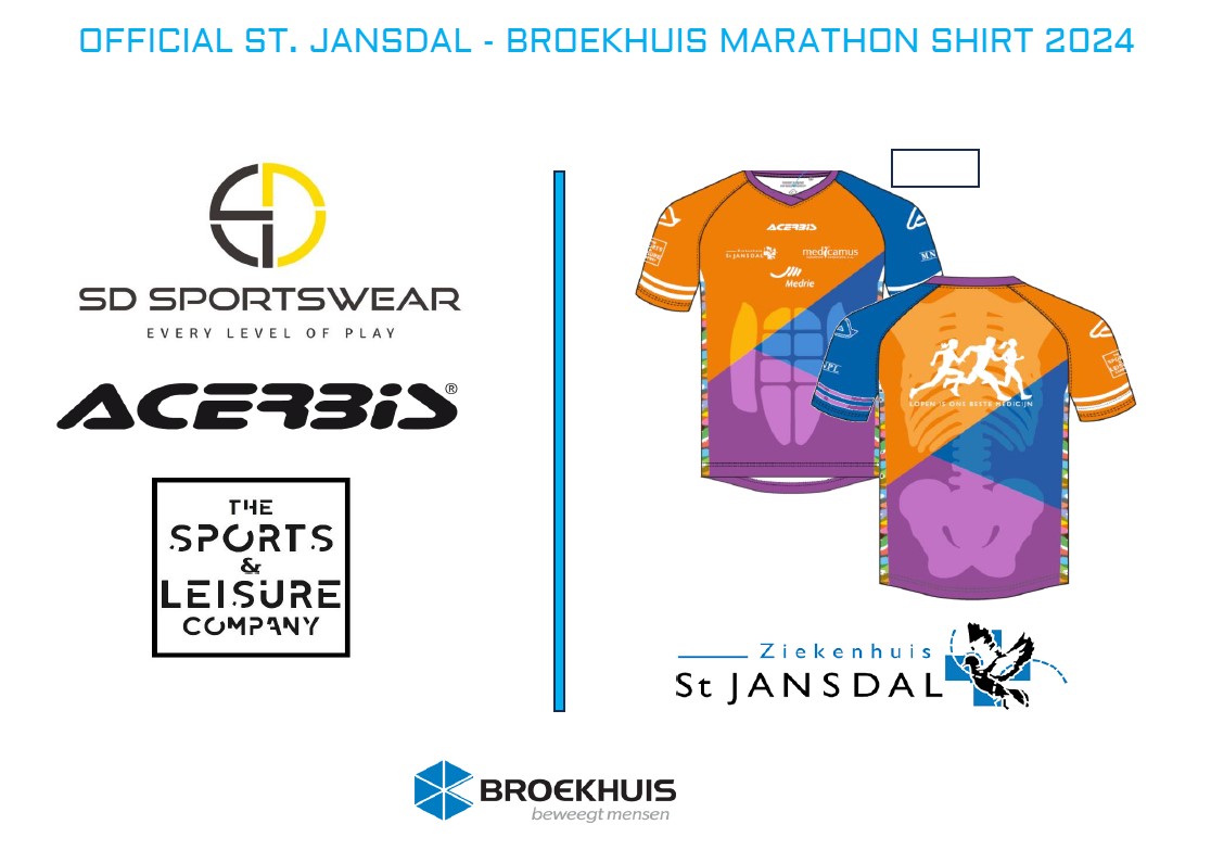 SD Sportswear ontwikkelt speciaal marathon shirt voor ziekenhuis St. Jansdal